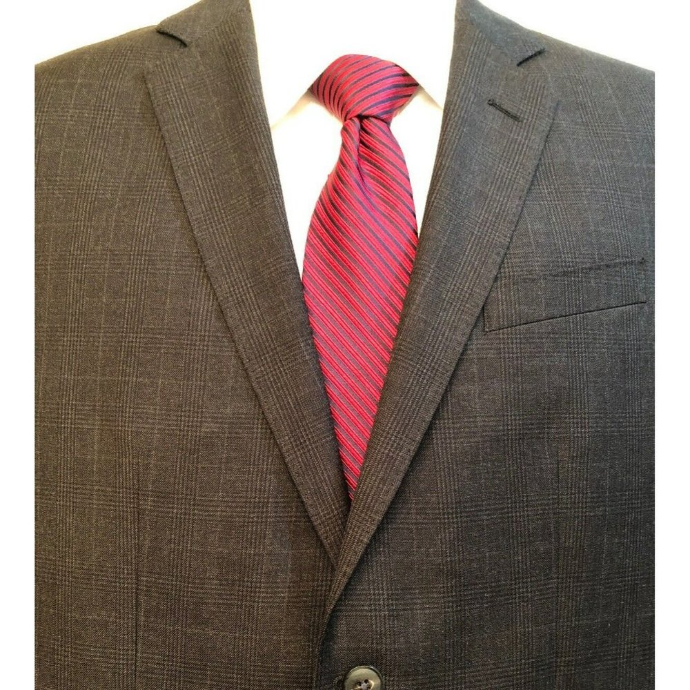 New Lucky Brand Men's Jack Classic Fit Wool Blend Blazer Jacket Glen Plaid 40R